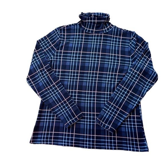 Ann Taylor Factory Knit Plaid Turtleneck - Picture 1 of 5